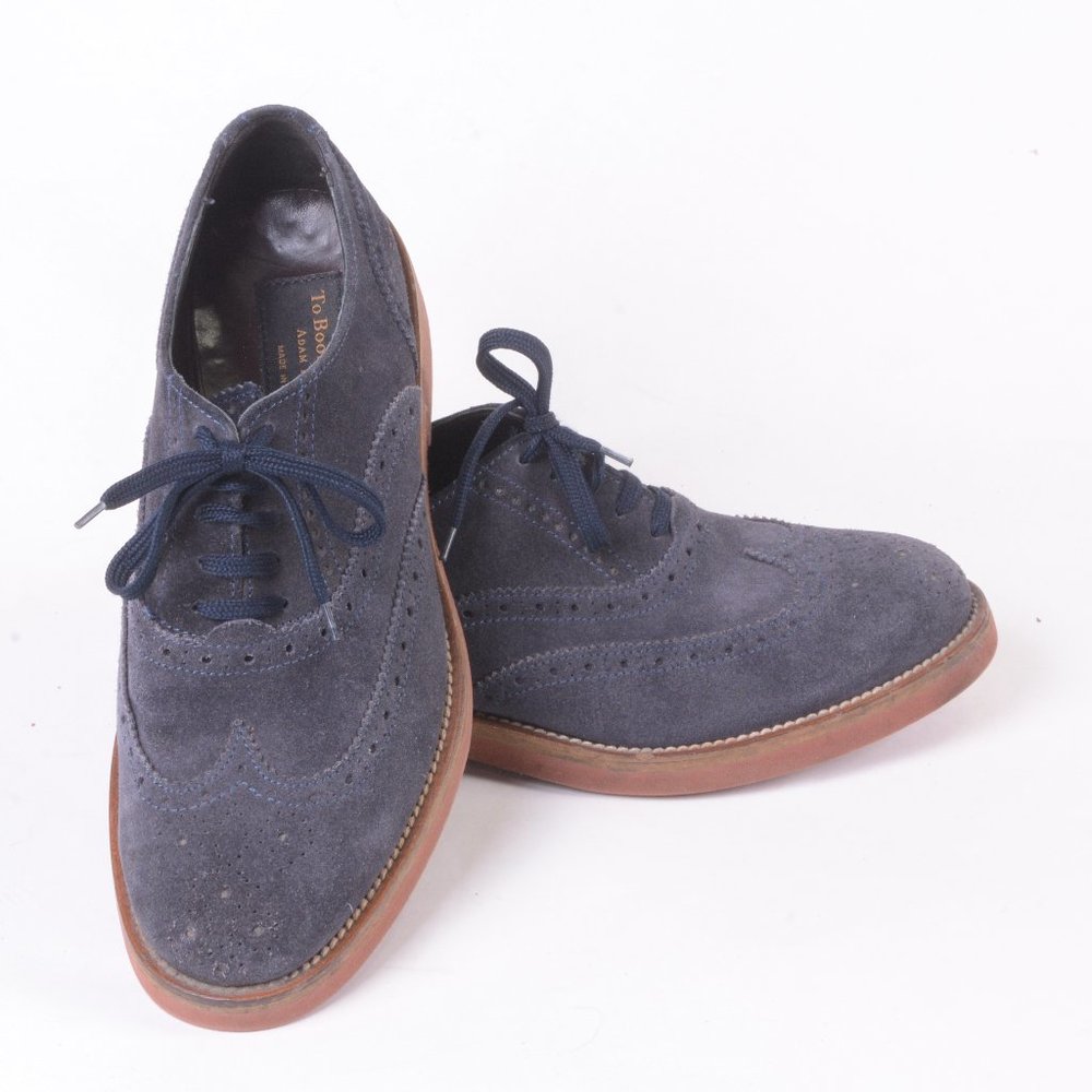 TO BOOT NEW YORK by Adam Derrick blue suede shoes with LIVE TECH sole in EUC!
